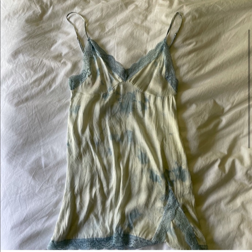 Frankie’s Bikinis Riley Lace Dress - Baby Blue Tie Dye - Picture 3 of 10